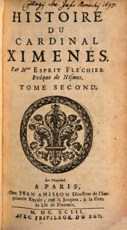 Histoire Du Cardinal Ximenés. 2