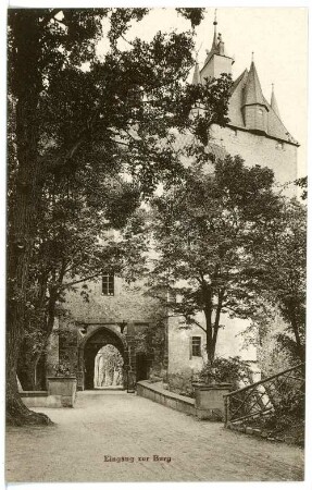 Kriebstein. Eingang zur Burg Kriebstein