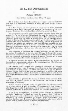 626-628, Les bandes d'adolescents, par Philippe Robert