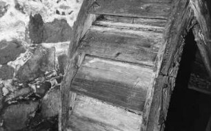 Wilsdruff-Limbach. Limbacher Mühle, Wasserrad, Detail