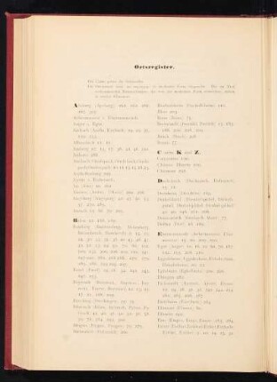 Ortsregister.