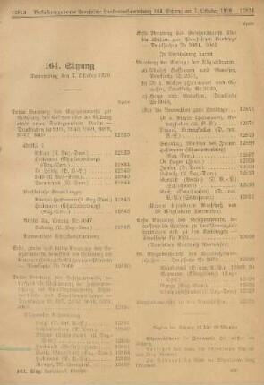 164. Sitzung. Donnerstag den 7. Oktober 1920