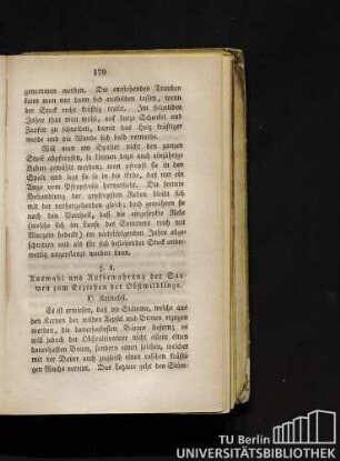 § 4. Auswahl und Aufbewahrung der Saamen zum Erziehen der Obstwildlinge.