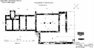 Schörzingen: Nebengebäude mit Güterschuppen Fundamentplan