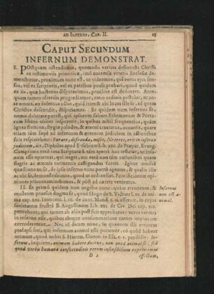 Caput Secundum. Infernum Demonstrat.