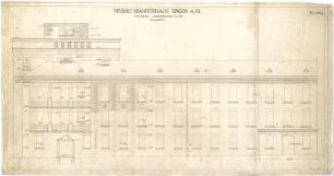 Billing, Hermann; Singen; Krankenhaus - Hauptbau, Frauenseite, Vorderfassade (Ansicht)