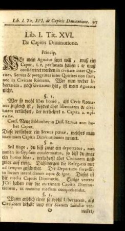 Tit. XVI. De Capitis Diminutione.
