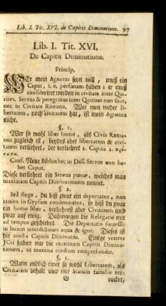 Tit. XVI. De Capitis Diminutione.