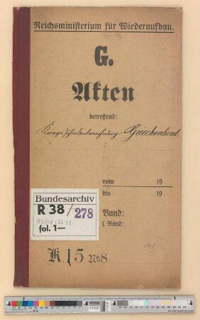 Berechnung der Kriegsschäden: Griechenland