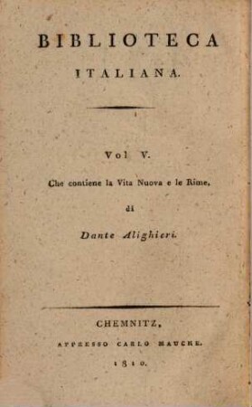 La vita nuova e le rime