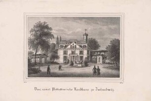 Landhaus und Garten des russischen Fürsten Nikolaus Abramowitsch Putjatin (1749-1830) in Kleinzschachwitz bei Dresden (Baujahr 1798, heute Putjatinstraße 26), Variante des Blattes aus Saxonia