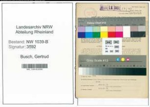 Entnazifizierung Gertrud Busch , geb. 18.11.1922 (Angestellte)