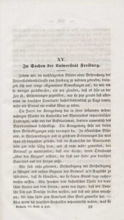 145-161 In Sachen der Universität Freiburg