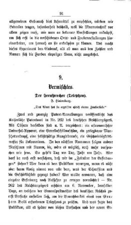 Vermischtes : Der Fernsprecher (Telephon)