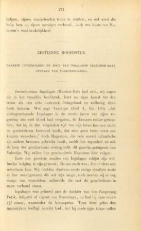Zestiende hoofdstuk. Laatste levensjaren en dood van Ingalagoe (Mangkoe-Rat) ...