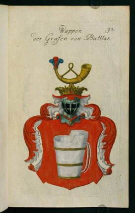 92r-92v, 92. Wappen der Grafen von Buttlar