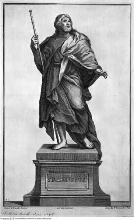 Le statue de' dodici apostoli esistenti nella Basilica Lateranense scolpite da celebri autori, San Giovanni in Laterano, der heilige Jakobus der Ältere