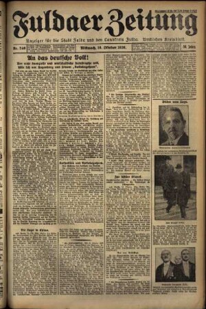 Ausgabe vom Mittwoch, den 16. Oktober 1929.