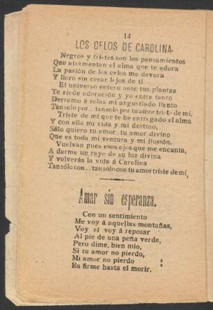 Amar sin esperanza.