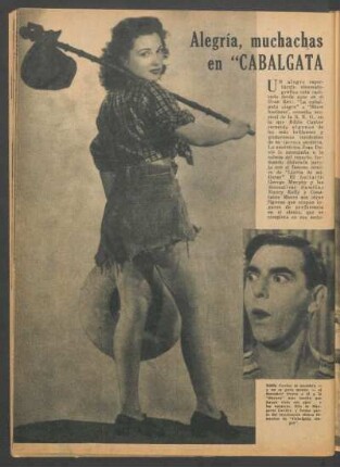Alegría, muchachas y Eddie Cantor en "Cabalgata alegre"