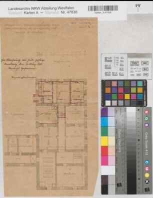 Arnsberg, Amtsgericht, Altbau, Grundriss 2. Stockwerk