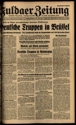 Ausgabe vom Samstag, den 18. Mai 1940.