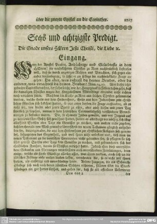 Sechs und achtzigste Predigt