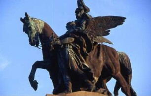 Reiterdenkmal in Koblenz : Reiterdenkmal am Deutschen Eck in Koblenz, aufgenommen ca. 2002