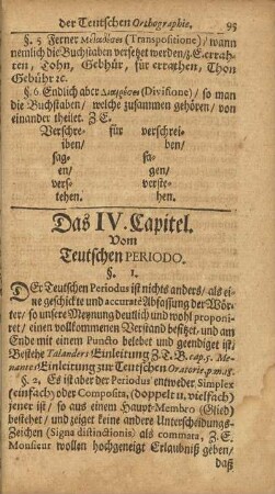 Das IV. Capitel. Vom Teutschen Periodo.