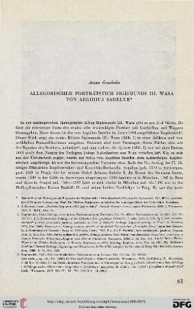 29: Allegorischer Porträtstich Sigismunds III. Wasa von Aegidius Sadeler