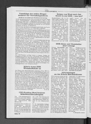 Vorschläge des ersten Bürgermeisters zur Verwaltungsreform