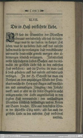 XLVII. Die in Haß verkehrte Liebe