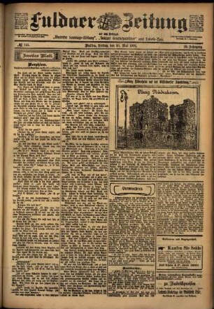 Zweite Ausgabe vom Freitag, den 30. Mai 1902.