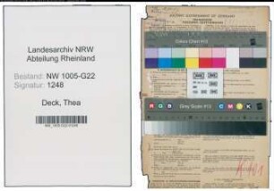 Entnazifizierung Thea Deck , geb. 26.01.1912 (Gastwirtin)