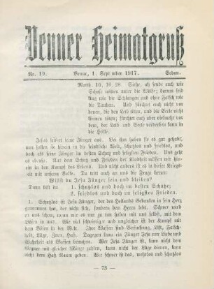19.1917: Venner Heimatgruss