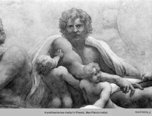 Kuppelausmalung : Christus und die Apostel erscheinen Johannes : Apostelgruppe Andreas, Jakobus Major und Simon