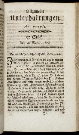 32 Stück. d. 26. April 1769.