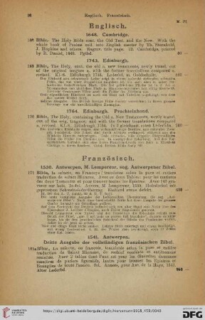 Englisch (Nr. 168 - 170)