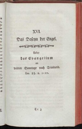 XVI. Das Daseyn der Engel. [...]