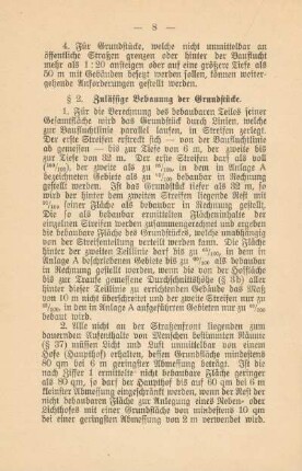 § 2. Zulässige Bebauung der Grundstücke