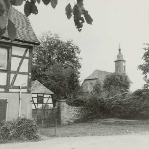 Wilsdruff-Kesselsdorf. Stadtteilansicht mit Pfarrkirche (Neubau 1562)