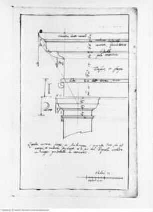 Trattato dell' ordine cinquen e dell' architettura civile, Die Toskanische Ordnung, das Gebälk