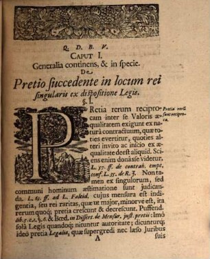 Disputatio Inauguralis, De Pretio Succedente In Locum Rei Singularis