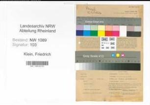 Entnazifizierung Friedrich Klein , geb. 21.03.1891 (Polizeibeamter)