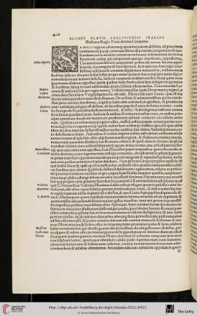Blondi Flavii Forliviensis Italiae. Illustratae Regio Tertiadecima Campania