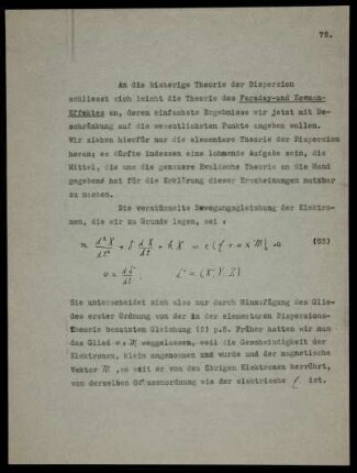 VI. Faraday- und Zeeman-Effekt