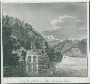 Chapelle de Guillaume Tell, au Lac des quartre Cantons. 0 Wilhelm-Tell-Kapelle, am See der vier Kantone