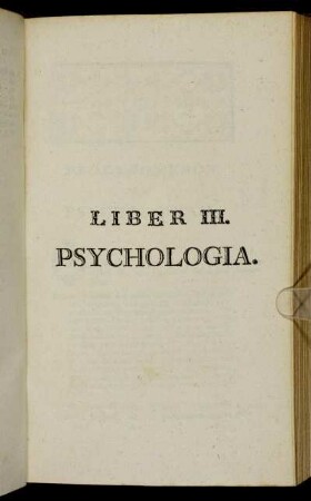 Liber III. Psychologia.