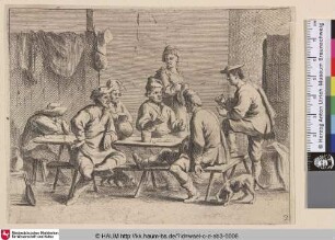 [Sechs Landleute und eine Gastwirtin; Six peasants and an innkeeper]