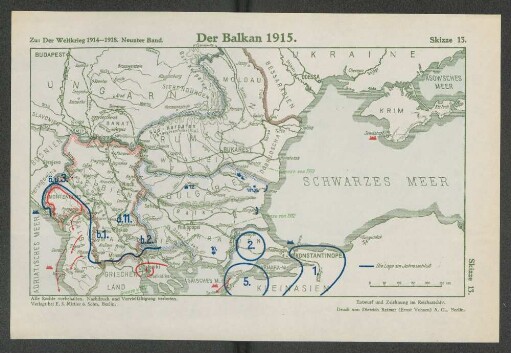 Skizze 13. Der Balkan 1915.
